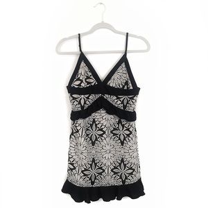 NWT Gianni Bini Floral Lace Ruffle Mini Dress